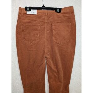 Jelly Jeans Flare Pants Women‎ Size 11 Burnt Orange New Corduroy Raw Hem Retro